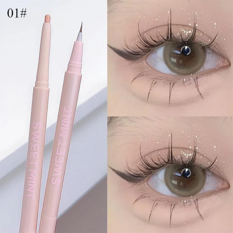 Mulitfuntional Double Ended Lying Silkworm Pencil Highlighter Makeup Pen Nude Liquid Contour Liner Eye Brightener Make Up Stick