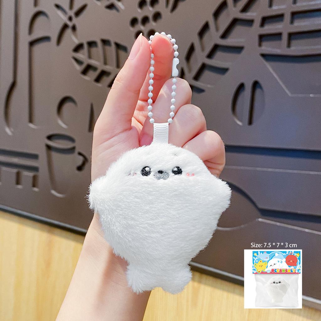 Baby seal plush toy bag pendant, cartoonish and cute plush doll pendant, baby doll keychain, gift for you