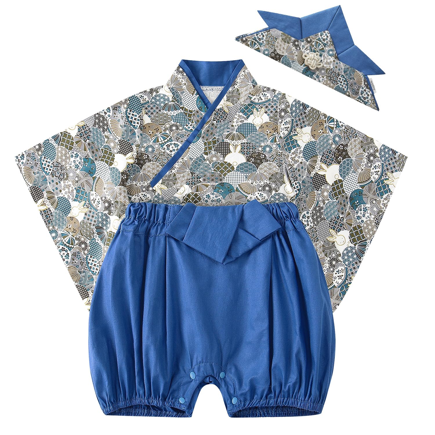 

Comfort U Baby Hakama and Helmet Set for Includes Separate Hakama and Helmet Traditional Japanese Clothing for Formal Perfect for Celebrating 100th темно-синий