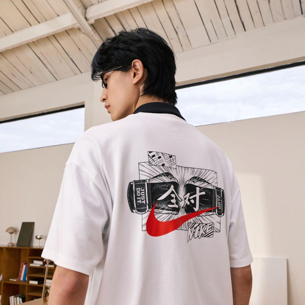 Nike Sportswear T Shirts Men s White Crew Neck Moderate M