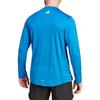adidas Originals TI 3B LS TEE T Shirts Men's Blue Crew Neck Moderate Straight Fit IN9807