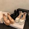 2026 Estate Nuove Scarpe da Matrimonio da Donna in Raso T-Walk Show Tacchi Alti Sandali Capispalla Modello Base Spessa 12cm Casual Adulti