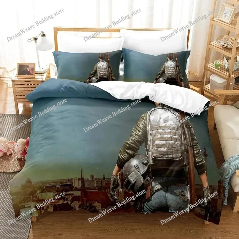 New Battlegrounds PUBG Bedding Set Single Twin Full Queen King Size Bed Set Adult Kid Bedroom Duvet Cover Sets 3D Print Game9639