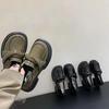 2024 Höst Nya Brittisk Stil Lackläder Dam Retro Tjocksulade Loafers Dam Enskor