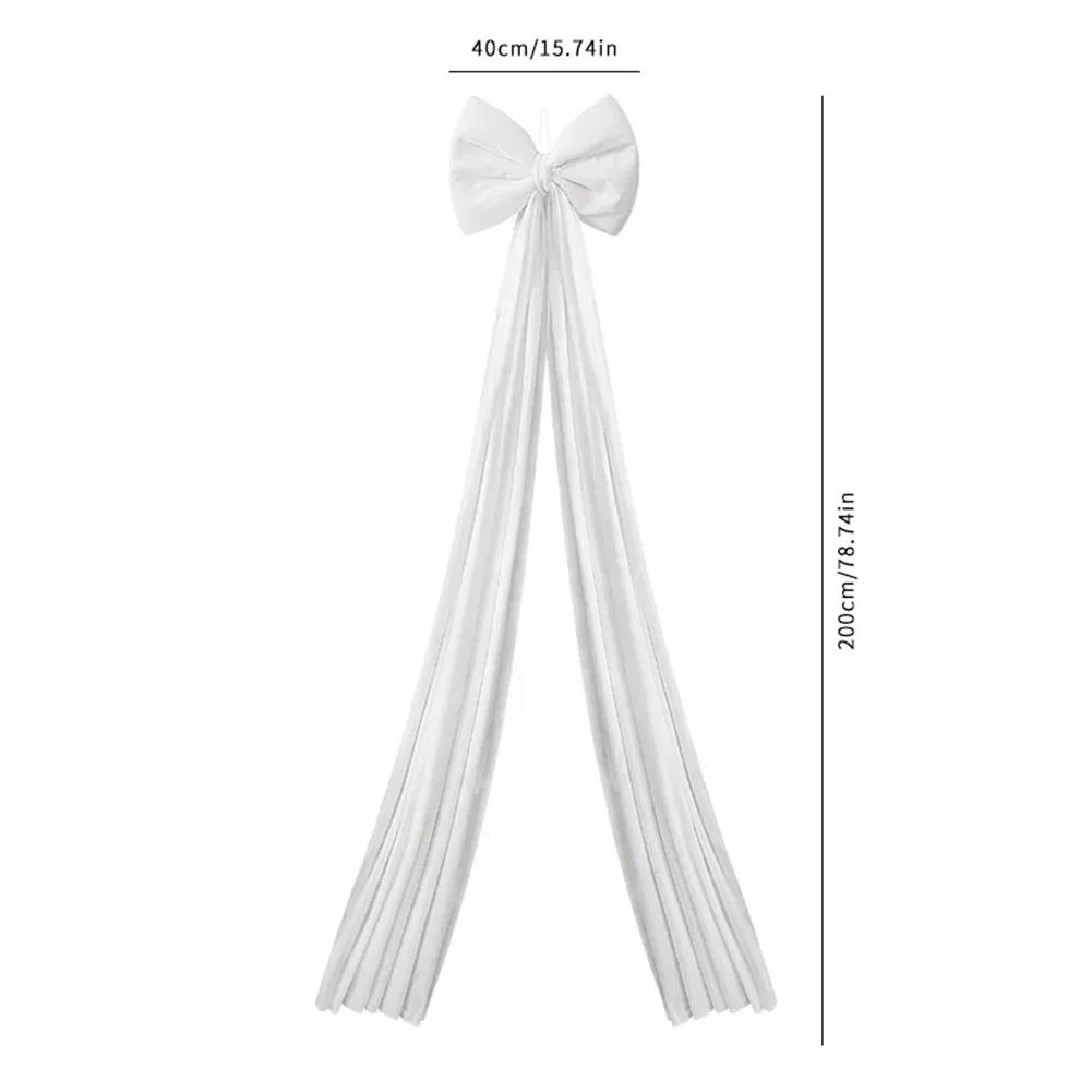 

Holiday Velvet Bow Ornament With Hanging Loop Large Size For Christmas Decoration For Trees Garlands And Seasonal Home Decor белый