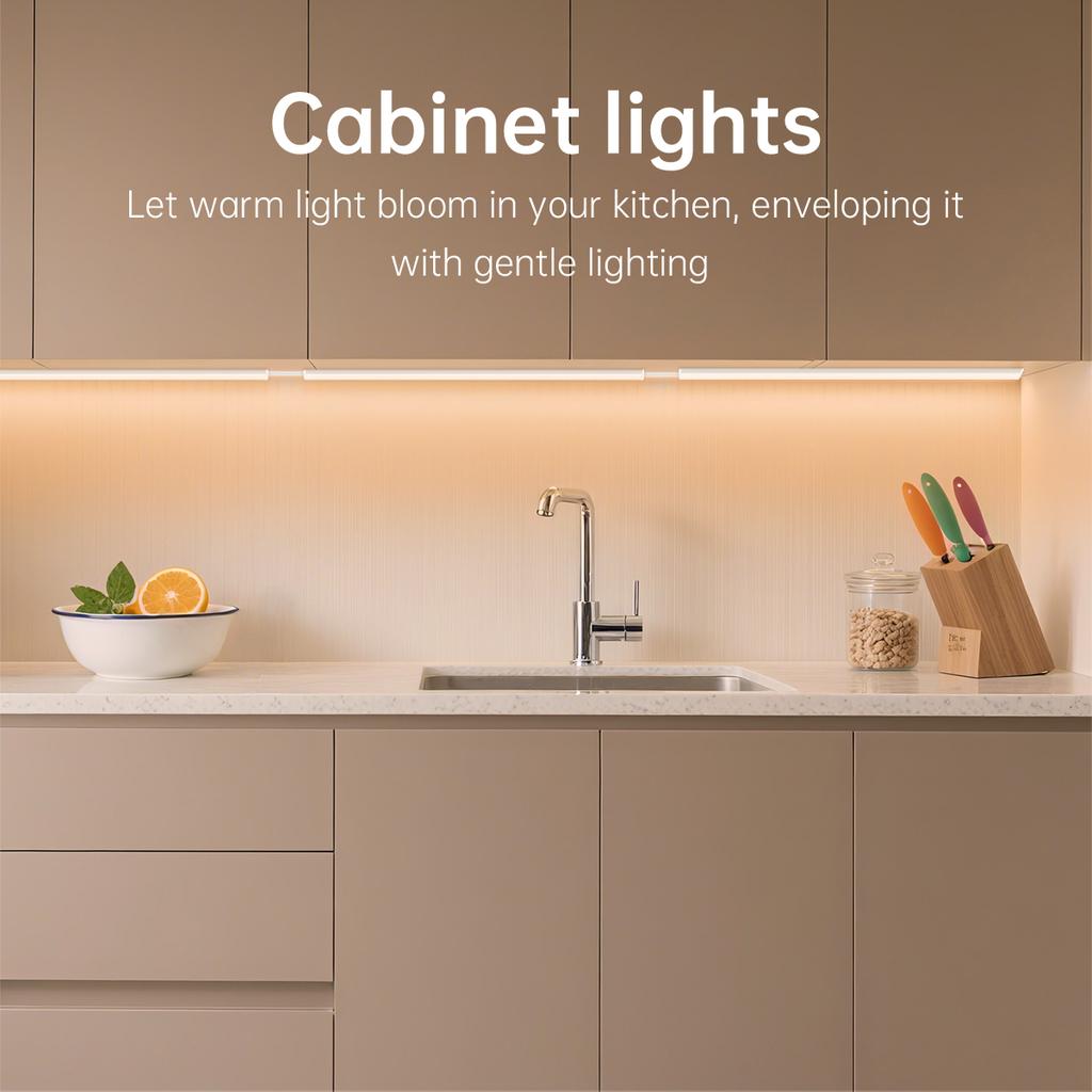 Control por APP Bluetooth 2700K-6500K Regulable CCT Barra de Luz LED DIY Luz Inteligente para Armario Debajo de Gabinete Decoración Acústica de Pared con Panel de Madera