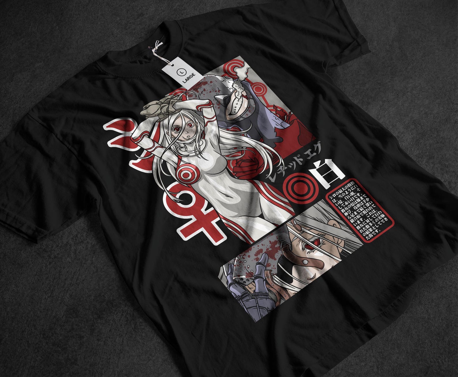 Deadman Wonderland Tshirt, Horror Anime Tee, Dark Manga, Creepy Graphic, Gift For Teen 130