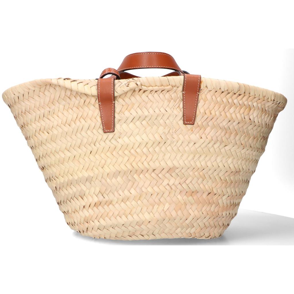 Celine Ausgezeichneter Zustand 113832CGG.04LU Teen Classic Korbtasche Raffia x Kalbsleder Triomphe Handtasche TanBenutzt