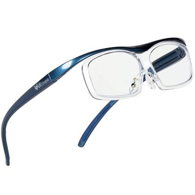 Glasses Type Magnifier YUI Loupe Interchangeable Lens Large Size Magnification Blue 1.6x KTL-5105L-BL