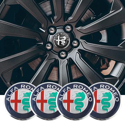 4pcs 56mm Car Wheel Center Hub Cap Stickers For 4C 159 Spider Giulietta Giulia GT Tonale Mito Car Styling Accessories