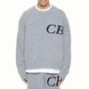 Unisex Retro Streetwear Sweter Dzianinowy Z Okrągłym Dekoltem CB Luźny Krój Akrylowy Pulower Mężczyźni Kobiety