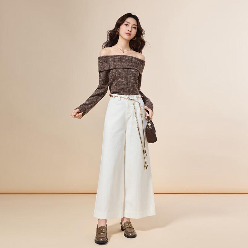 IEF Aiyifu 2025 Autumn Straight-Leg Nine-Point Pants