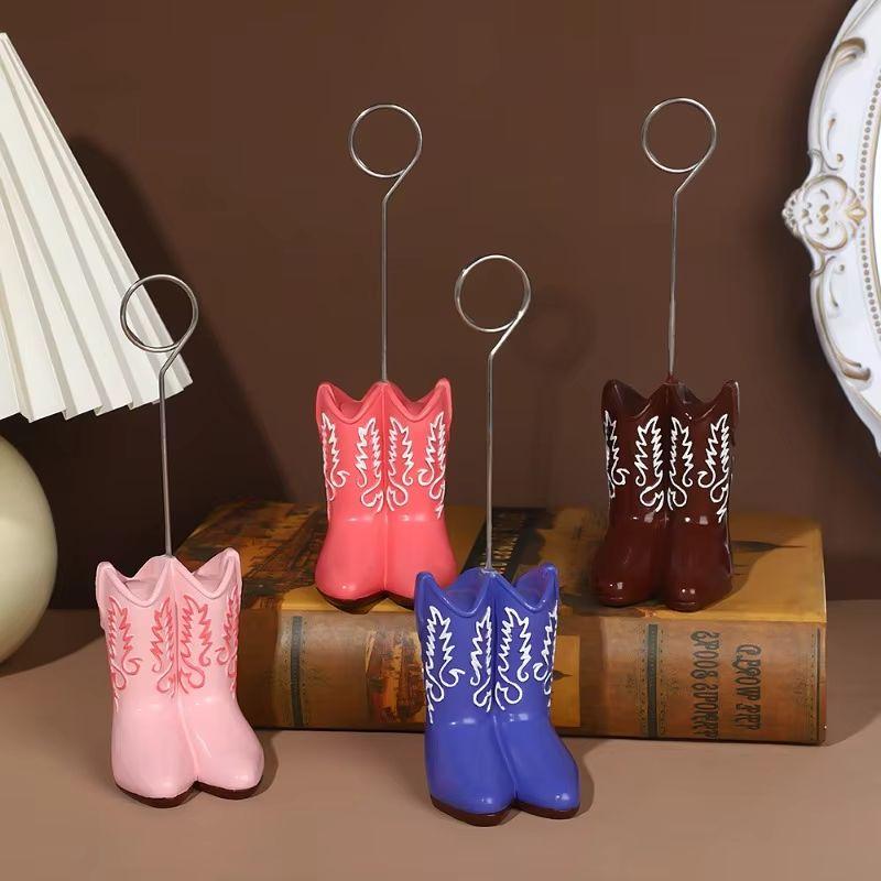 1PC Resin Personalized Colorful Boot Ornaments Creative Crafts Flat Pattern Patent Leather Fashionable Women's Shoes Ornaments