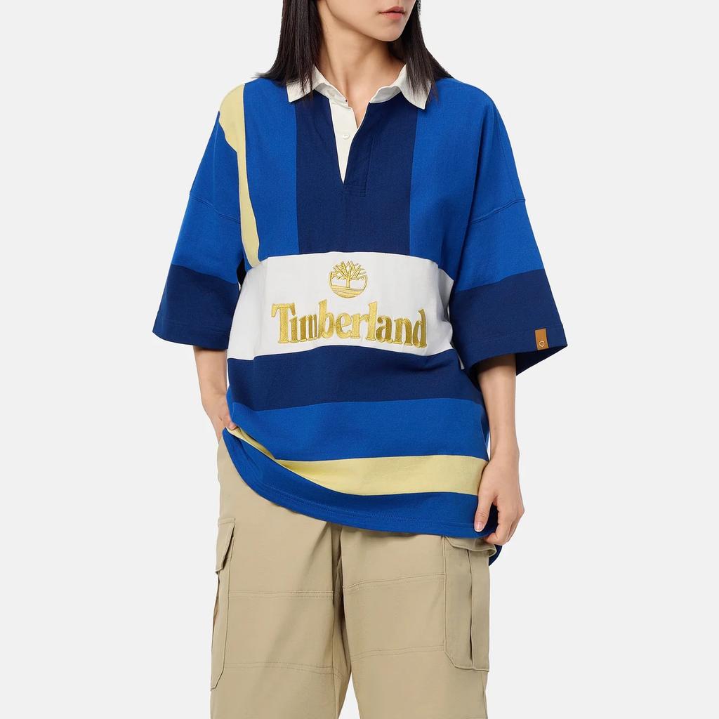 Timberland Tokyo Design Collective Rugby Comfortable Letter Pullover Short Sleeve Polo Shirt Unisex polo shirts Nautical-Blue A6J9Y-I55