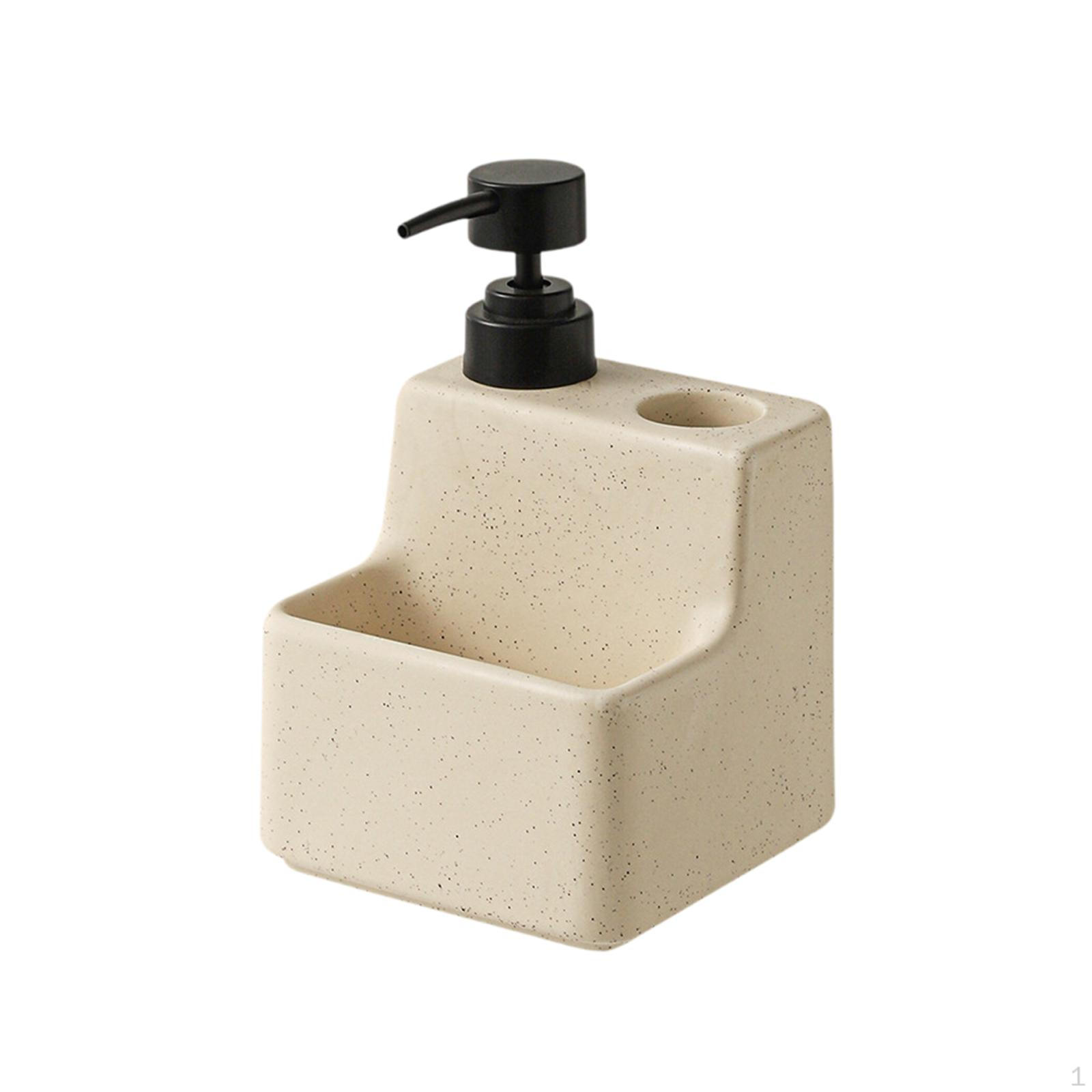 

2-in-1 Modern Portable Rechargeable Soap Dispenser with Sponge Holder for Hotel Decor бежевый