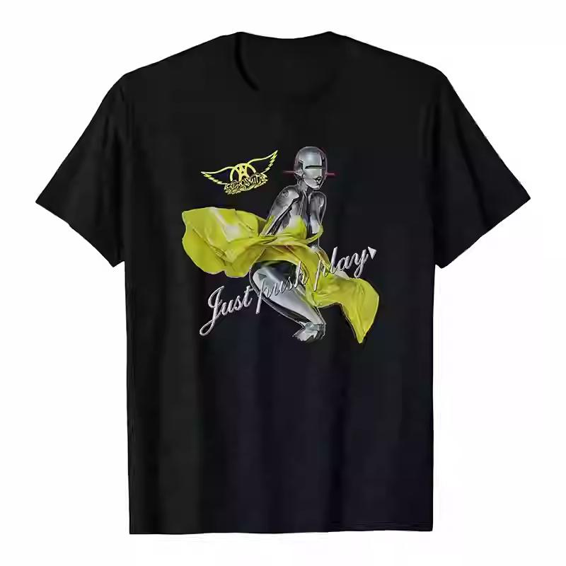 Smith Space Flight Band - Aerosmith - American Hard Rock Band - Straightforward Loose Men's and Women's Short-Sleeved T-Shirt