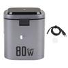 Wireless Charging Station GaN 80W 6 In 1 PD Fast Charging Wireless Charging Cube with Retractable Cord EU Plug