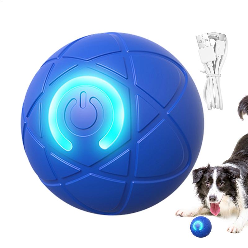 Interactive Rolling Ball Dog Toy Auto Moving Dog Toy Ball Rechargeable Vibrating Ball Toys Jumping Rolling Ball With Led light