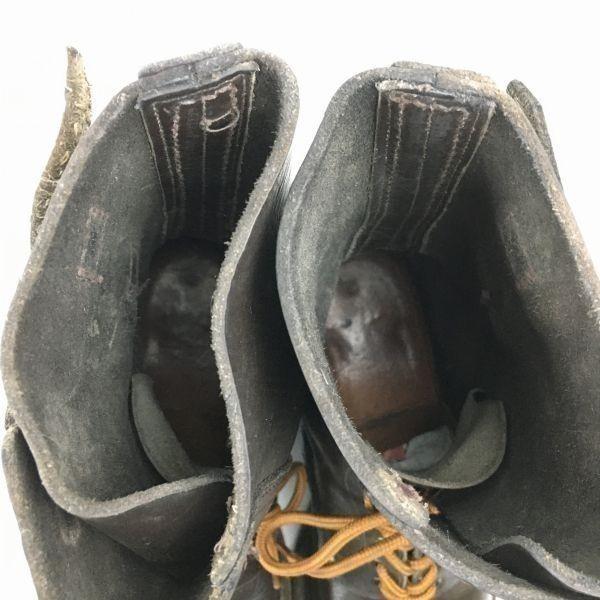 60s Vintage 1969 Europe Combat Command Military Boots Size 41 (Approx. 26.026.5cm) Dark Brown Men's(USED)