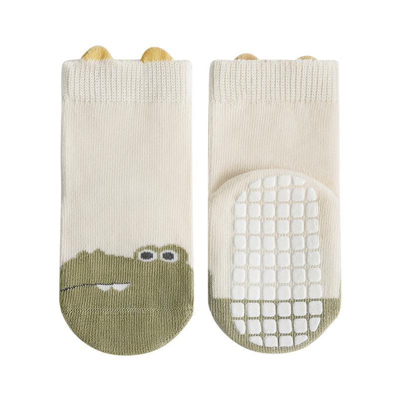 Cartoon Cotton Non-Slip Mid-Calf Baby Socks - Spring/Autumn
