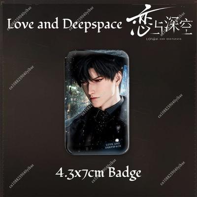 2025 Love and Deepspace Sylus Rafayel Zayne Xavier Caleb Cinema Co-ed Badge Rectangular Emblem Brooch Backpack Decoration