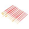 12pcs Paint Brush Set Blue Wooden Handle Watercolor Acrylic Gouache Painting Brushes