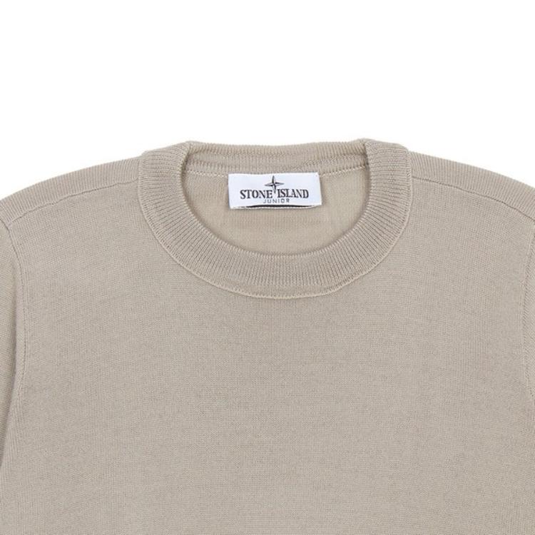 Stone Island Sweater Crew Neck Pullover Badge Long Sleeve Kids Kids sweater K2S165100009S0C04V0095
