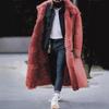 Men's Thick Winter Suede Long Coat