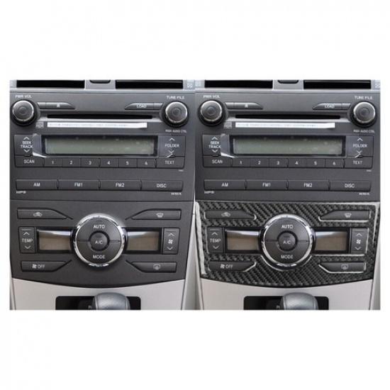 Carbon Fiber Central control multimedia key panel Cover For Toyota Corolla 06-12