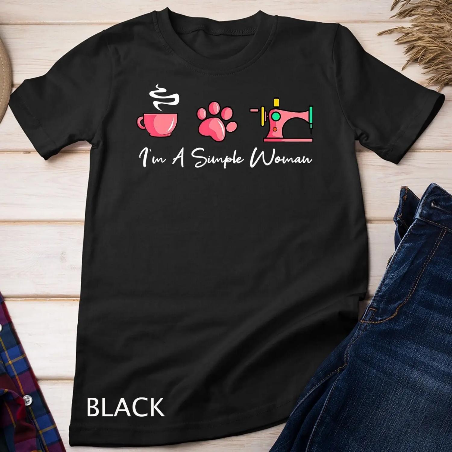 

I m A Simple Woman Sewing Machine Women s Day T Shirt S чёрный