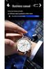 OFNS Men's Fashion Business Watch: Six-Hand Leather Strap, Waterproof with Calendar.