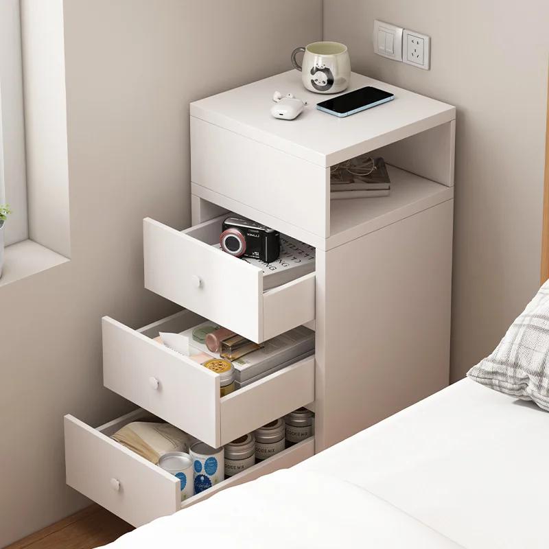 Modern Bedroom Simple Ultra-narrow Bedside Table Simple Storage Cabinet Household Bedside Shelf Nightstand Small Cabinet