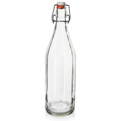 Glass Bottle With Cork Clip For Wine Tincture Liqueur Syrup Juice 750 Ml
