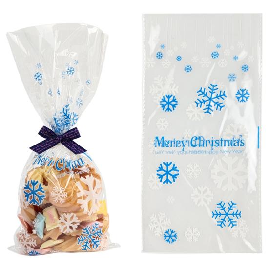 50 szt. Świąteczne torebki do pieczenia Przezroczysty nadruk Kreskówkowy do pakowania ciasteczek Nadruk świąteczny Torebki na pieczywo piekarnicze dla piekarni