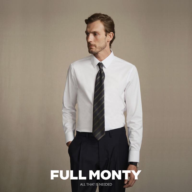 FULL MONTY Men s Mercerized Cotton Non-Iron Business Shirt 39
