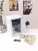 Locking Piggy Bank - Dual Combo & Key Lock Mini Safe, Personal Small Storage Box For Coins, Cash, Jewelry Collection