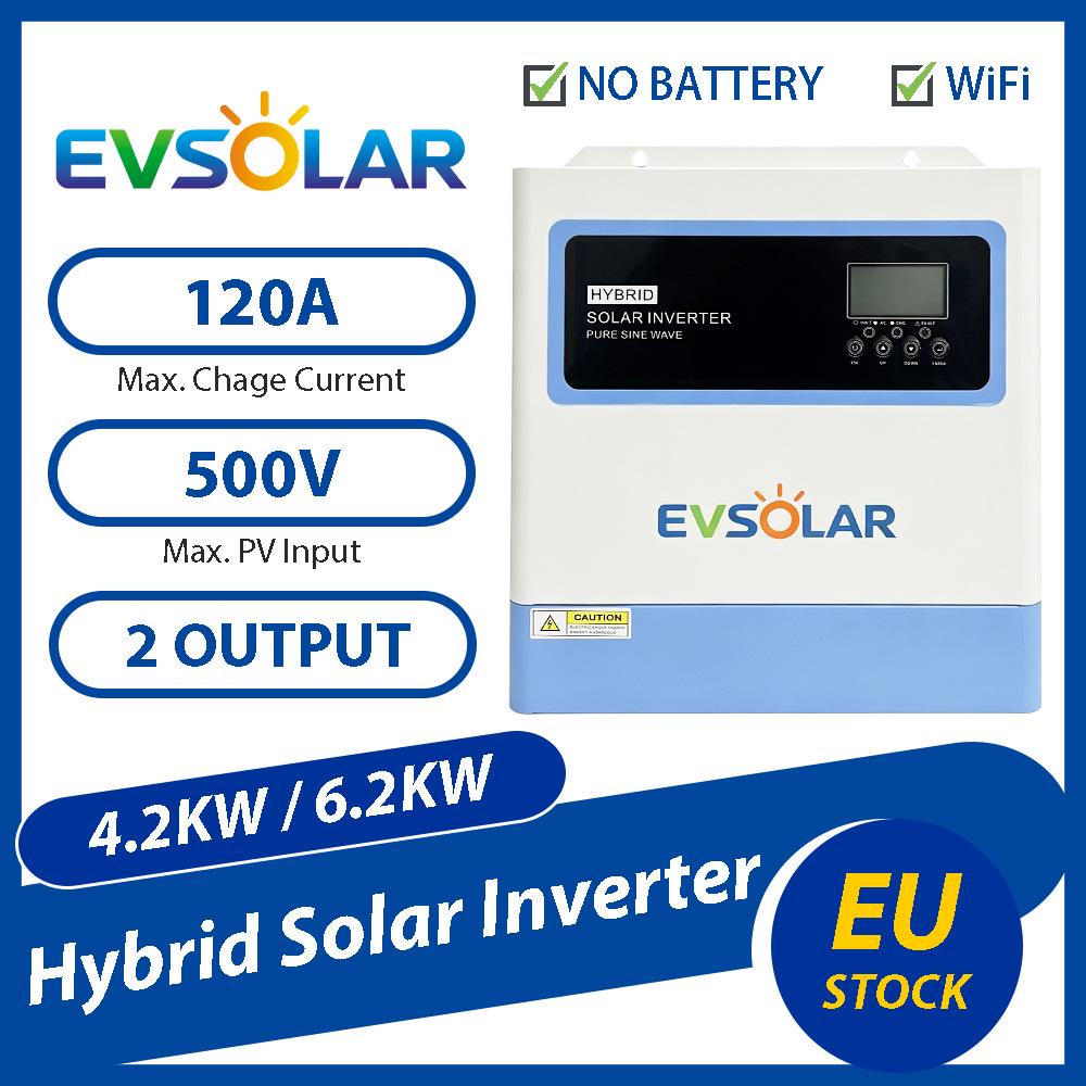 4200W Hybrid Solar Inverter with 120A MPPT, WiFi, and 24V Lithium Battery Support