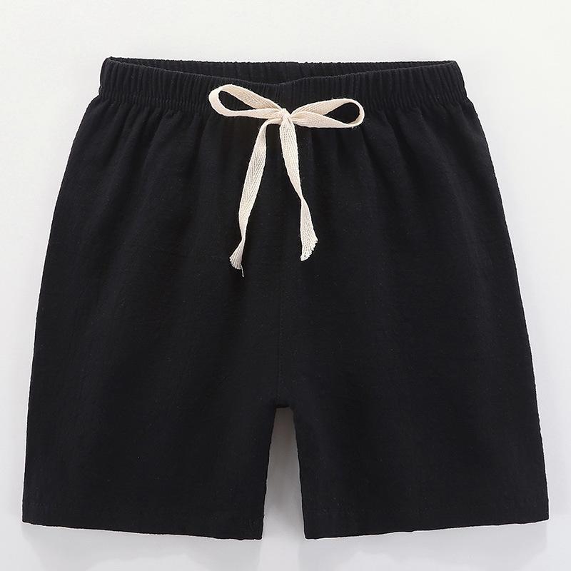 Children Kids Boy Girl Linen Summer Casual Elastic Waist Pants Shorts