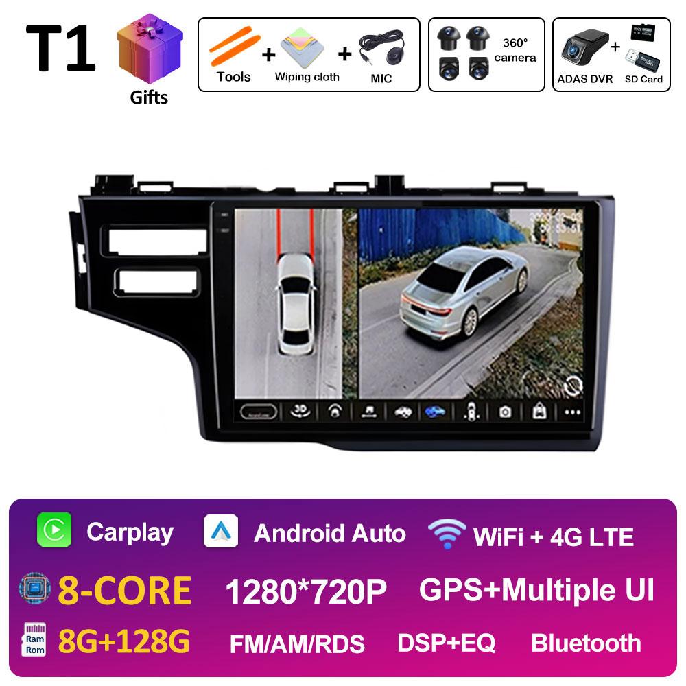 Car Video Multimedia Audio Player Left Hand Drive For Honda Fit Jazz 2014 2015 2016 2017 GPS Navigation Wireless Carplay No 2din