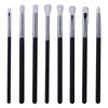 8-Piece Eye Makeup Brush Set: Fiber & Wool Shadow and Blending Brushes