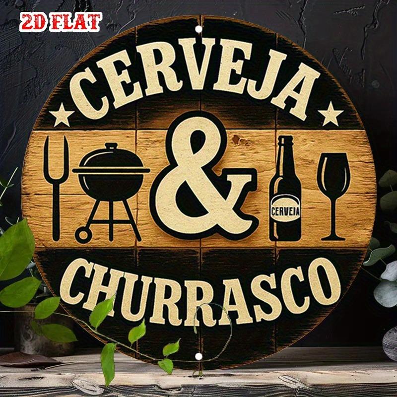in Round Aluminum Beer Sign Metal Wall Art Home Bar Garage Decor 20x20cm(8x8inch)