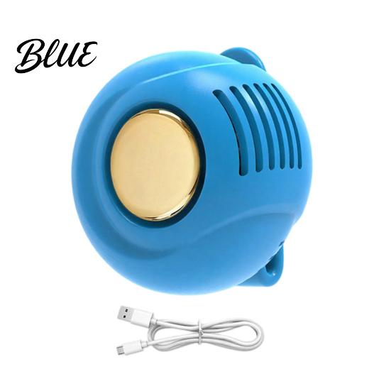 Wearable Fan for Outdoors Portable Silent Mini Bladeless Electric 3-Level Adjustable Wind Clip-On Shirt Waist Bag Hands-Free Cooling Device