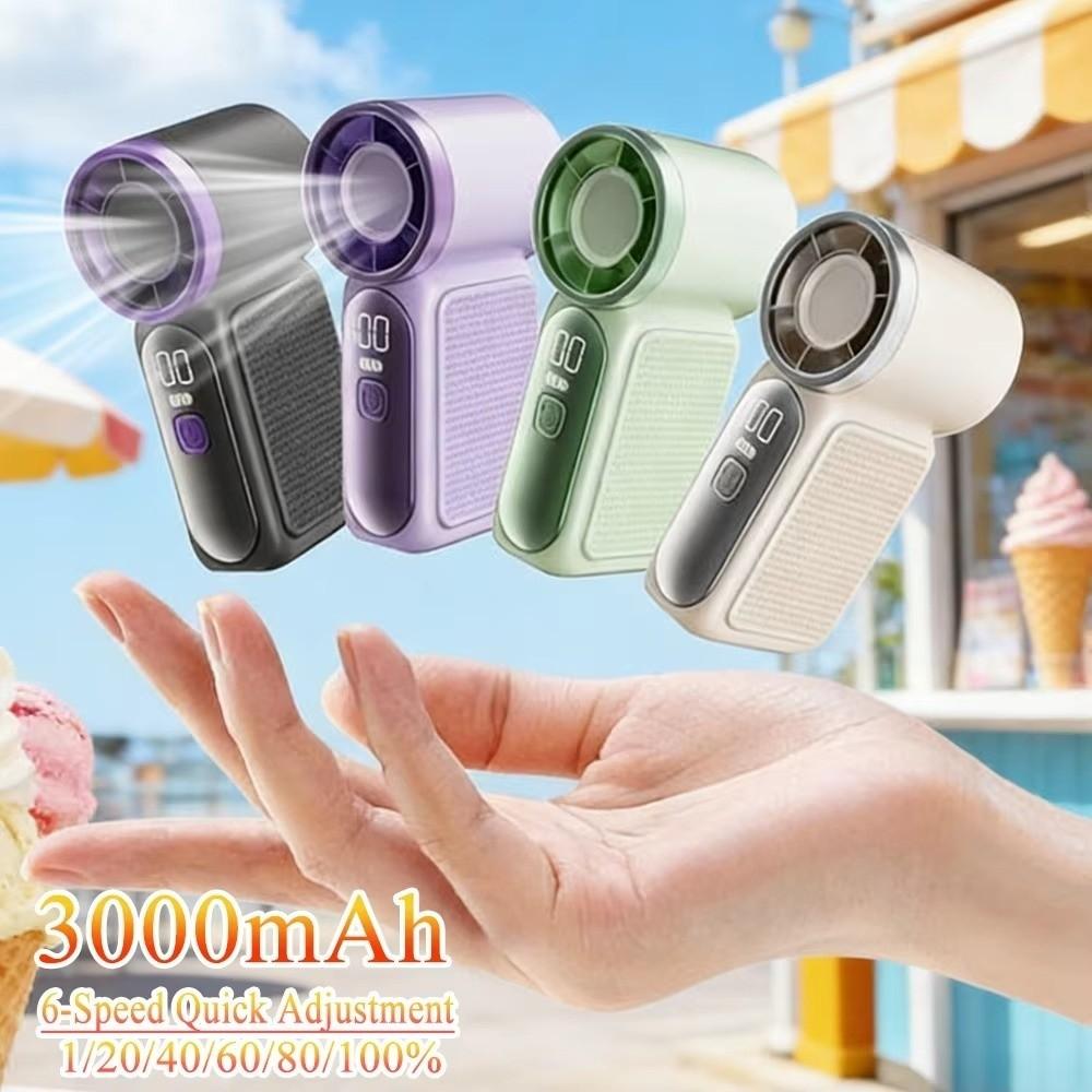 LED Display Desk Fan High Speed Turbo Turbo Fan Portable Mini Handheld Fan  Outdoor
