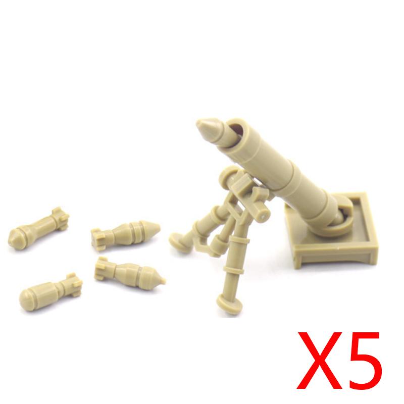 Army WWII Soldier Figure Armaments Brick Playset Gatling M2 Heavy Machine Aviation Gun NSV Bullet Chain Mortar ZB53 Toys Playsetss T12