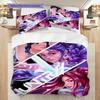 Vivid Purple Bedroom Set Threepiece Set 1 Duvet Cover 2 Pillowcase Without Core Soft And Comfortable Bedding Set Duvet Cover And Pillowcase