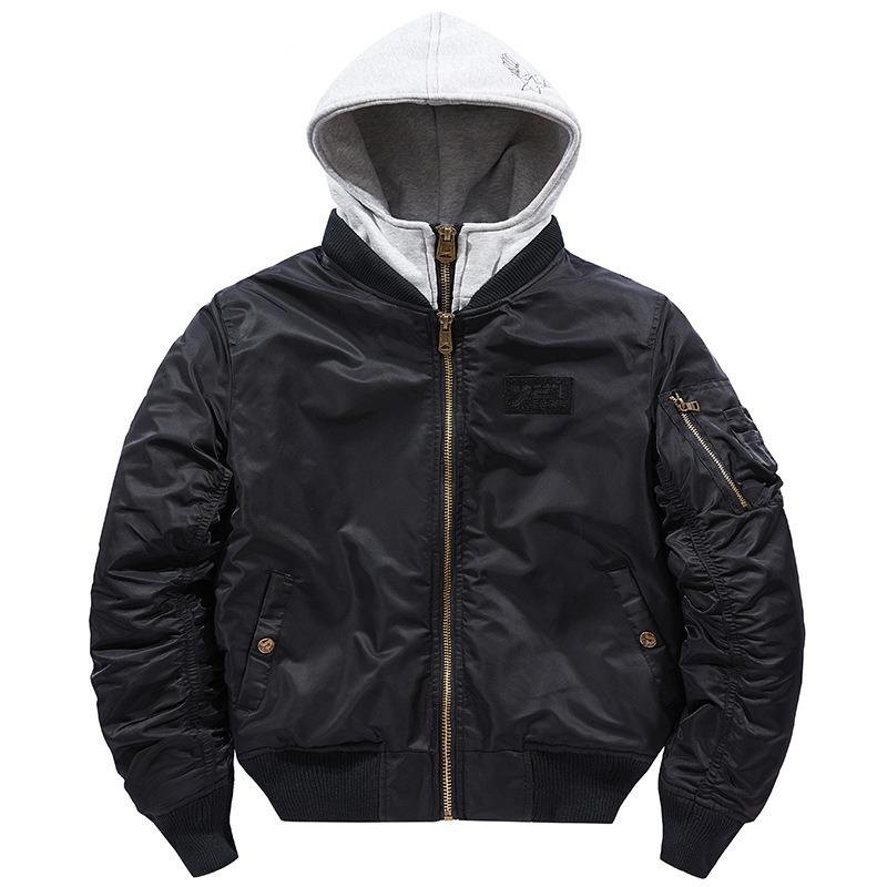 Giacca Bomber Autunno Inverno Maschile Tuta da Baseball Ispessita Tooling Corta Larga Outdoor Cotone
