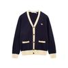 Unisex Crew Neck Long Sleeve Loose Fit Korean Cotton Knit Sweater Fox Head Embroidery Pullover Cardigan Couple Knitwear