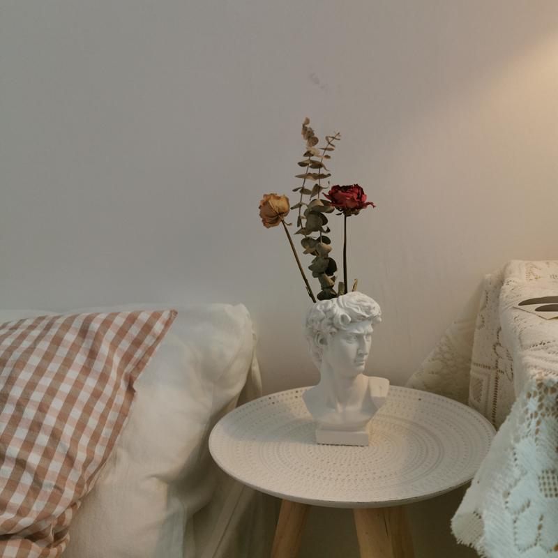 1pc, Greek Avatar Vase - Beautiful Three-Dimensional Resin Flower Pot Decoration for Enhancing Home Decor, for Living Room, Bedroom, or Office