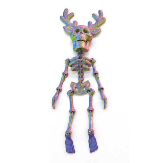 

Хэллоуин Скелет Магнит на холодильник 3D-печать Подвижная фигурка скелета с подвижными суставами Шарнирный скелет Магнитное украшение на холодильник F