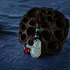 Bag Hanging Lucky Stone Pendant Beads Phone Chain Lanyard Retro Car Keyring  Key Decoration